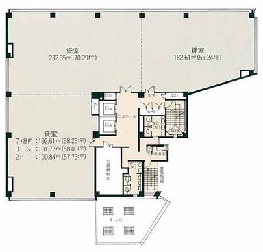 基準階(2〜8F)